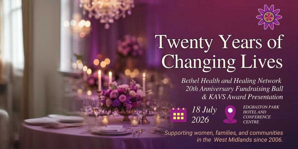 Bethel’s 20th Anniversary Fundraising Ball & KAVS Award Presentation — 18 July 2026